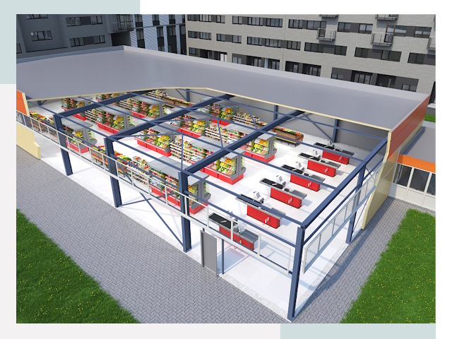 Строительство магазинов в Лесозаводск от 620 руб. за м²