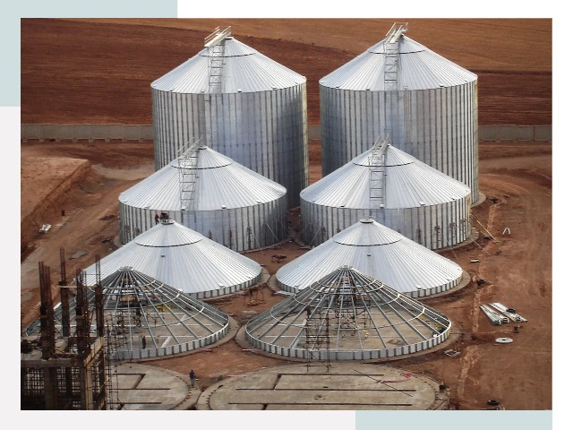 Строительство зерновых силосов в Лесозаводске