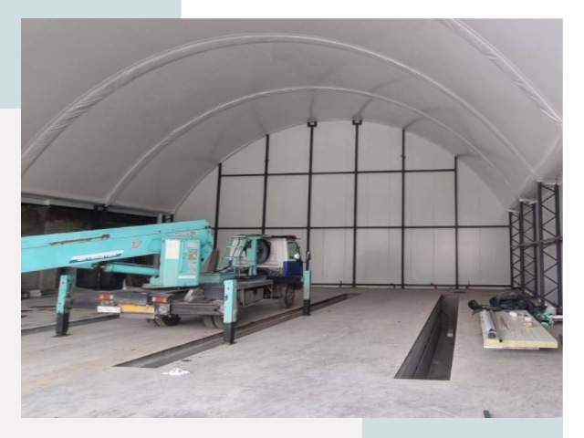 Внутреннее оснащение ангаров в Лесозаводске