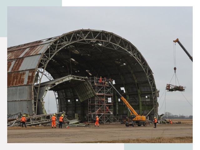 Демонтаж ангаров в Лесозаводске